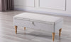Rectangular Tufted Fabric Storage  Bench