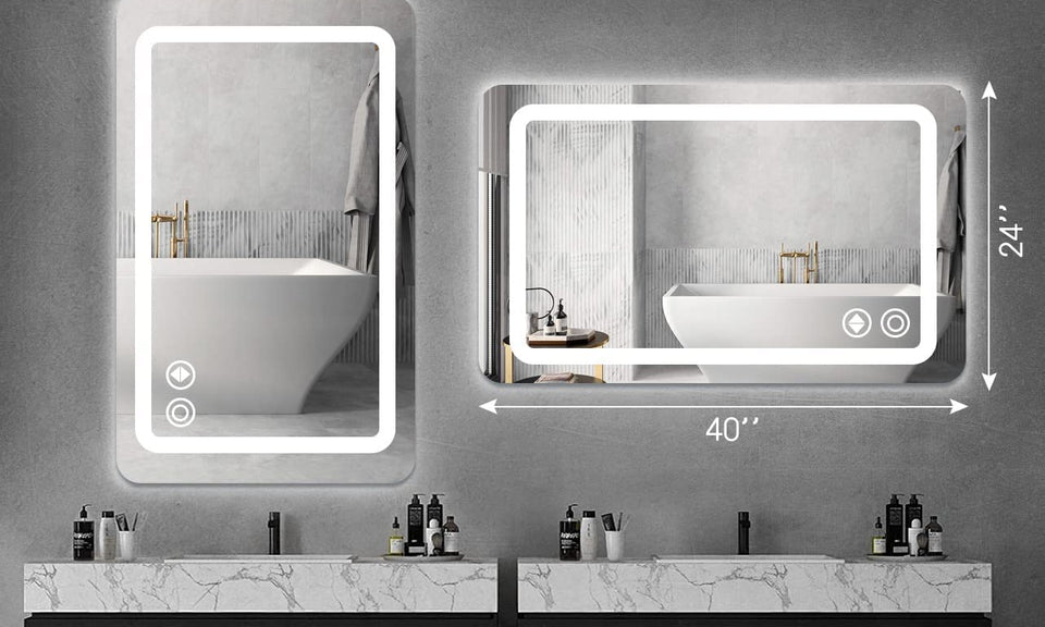 Dripex LED Light Vanity Bathroom Mirror Anti-Fog 3 Dimmable Colors