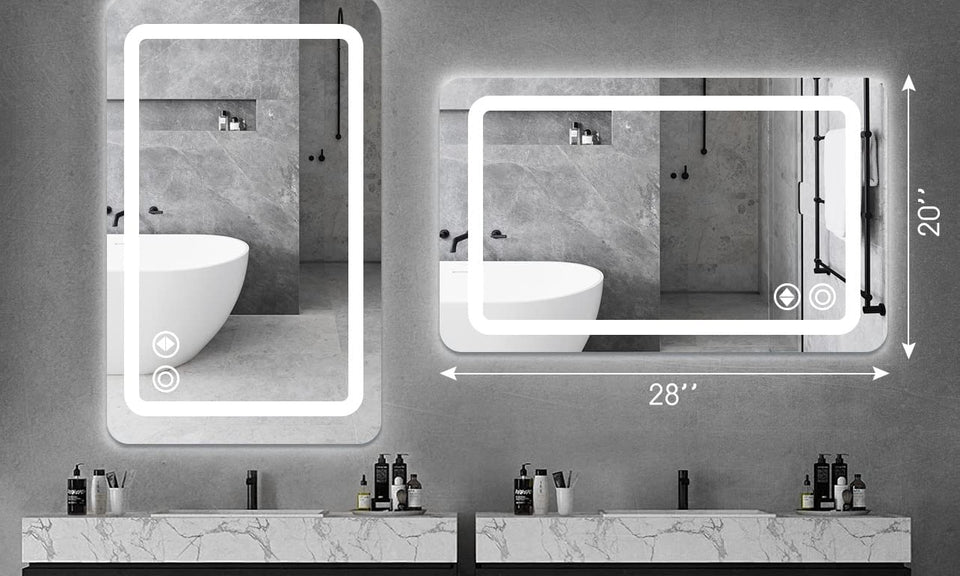 Dripex LED Light Vanity Bathroom Mirror Anti-Fog 3 Dimmable Colors