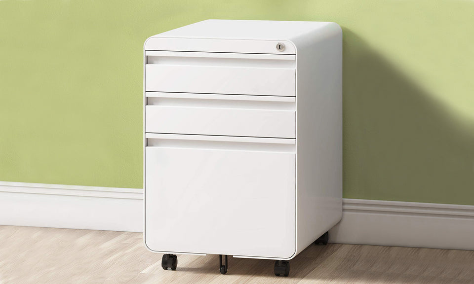 Dripex 3-Drawer Mobile Vertical Filing Cabinet